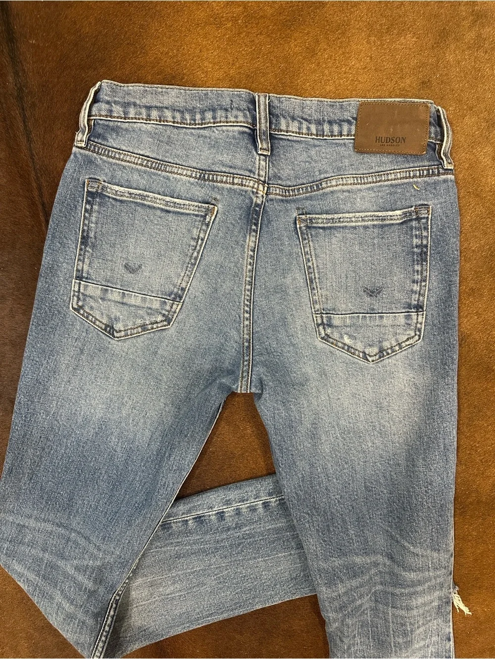 Hudson Jeans Light Blue Skinny Distressed Jeans